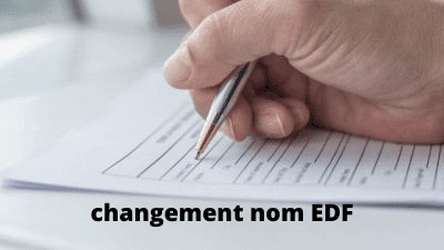 changement nom EDF