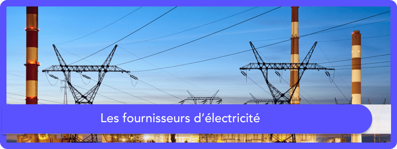 Les fournisseurs d'électricité