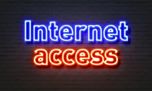 Internet access néon sign