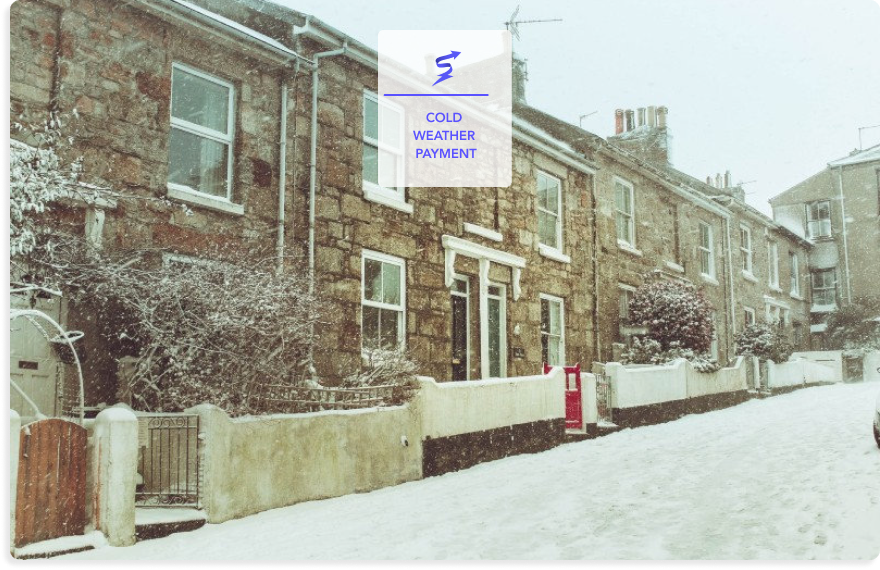 uk street with snow