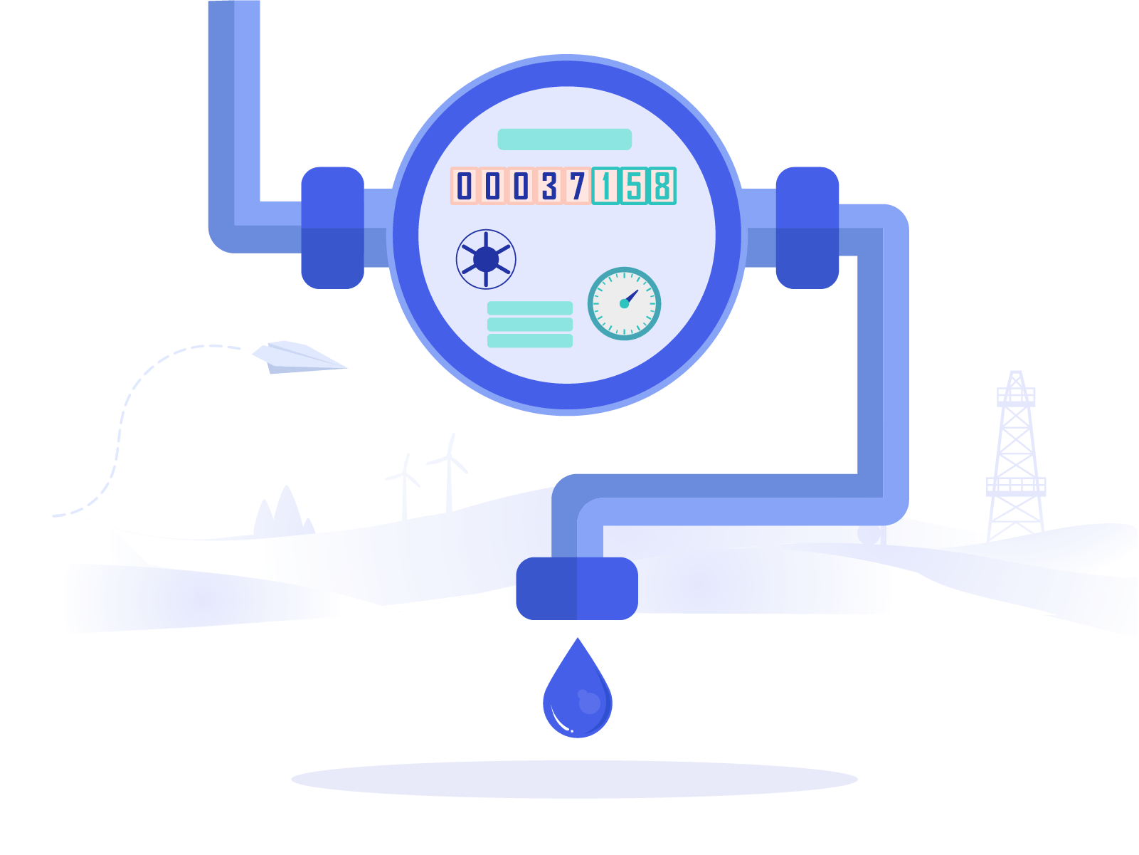 compteur d'eau Saur