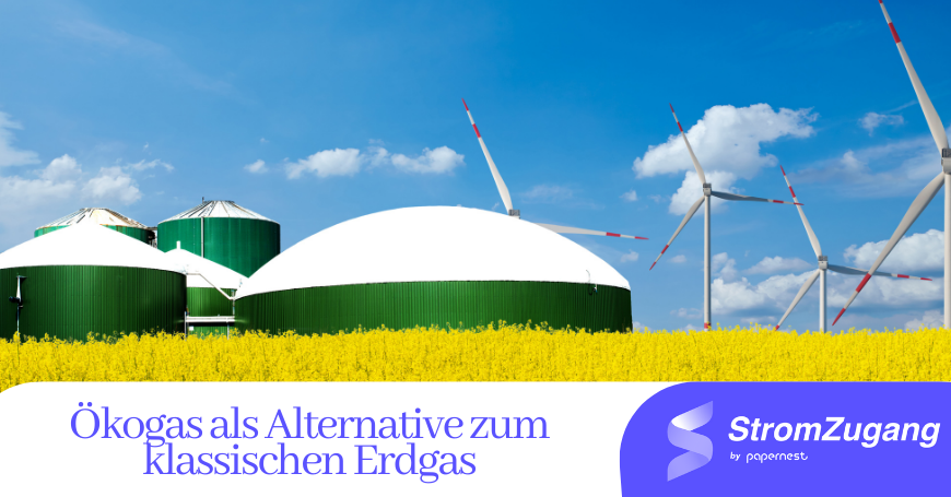 Biogas Anlage im Feld