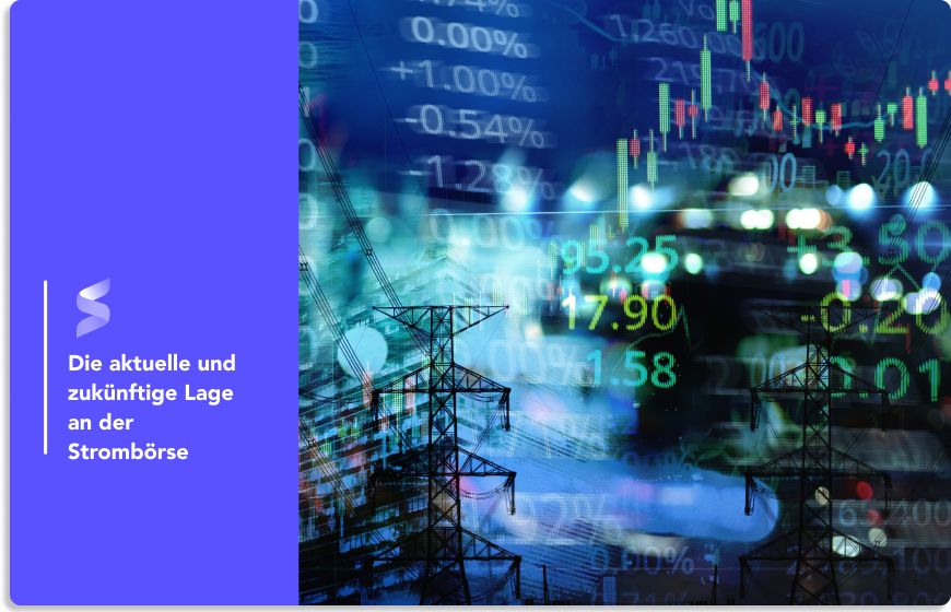Strompreisentwicklung und Strommast