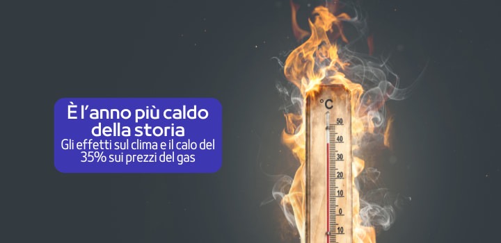 Siamo nell'anno più caldo di sempre: il clima estremo fa crollare i prezzi del gas