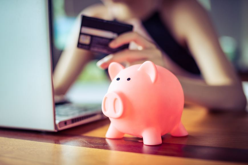 Cheapest broadband deals - piggy bank and credit card