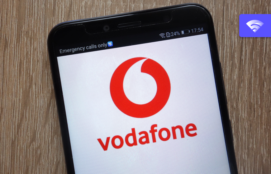 Vodafone brand picture on mobile