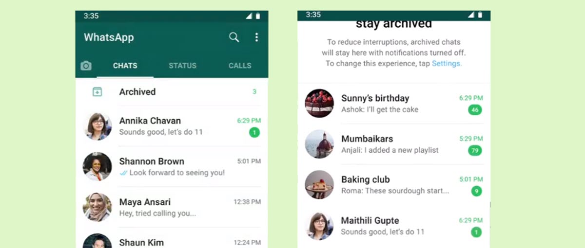 WhatsApp atualiza recurso para arquivar chats
