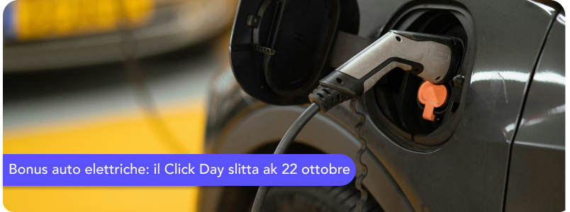 Bonus auto elettriche: il Click Day slitta al 22 ottobre