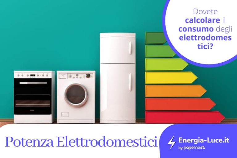 Tabella potenza elettrica elettrodomestici: calcolare il consumo