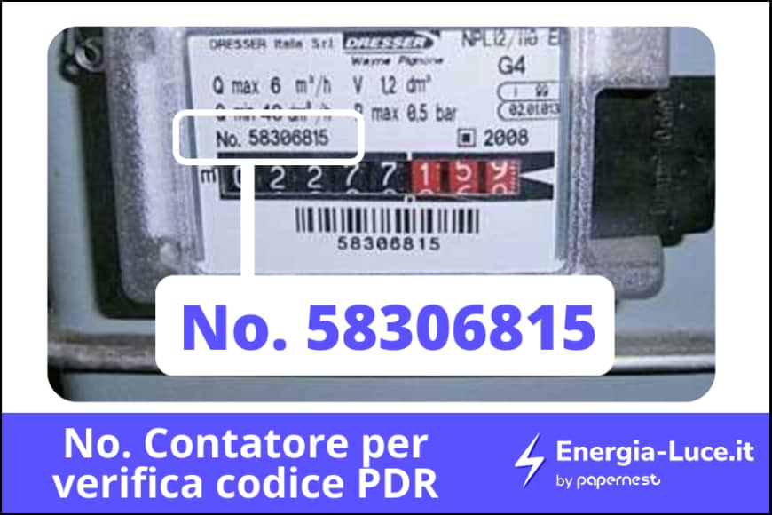 contatore gas pdr