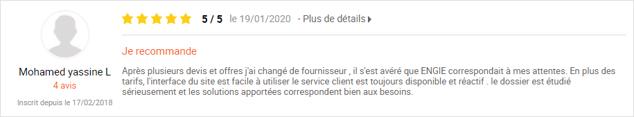 Avis client Engie recommandations