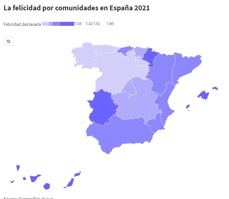 El ranking de las comunidades más felices de España en 2022