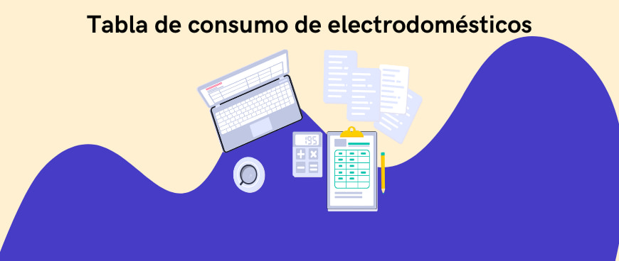 tabla consumo electrodomésticos